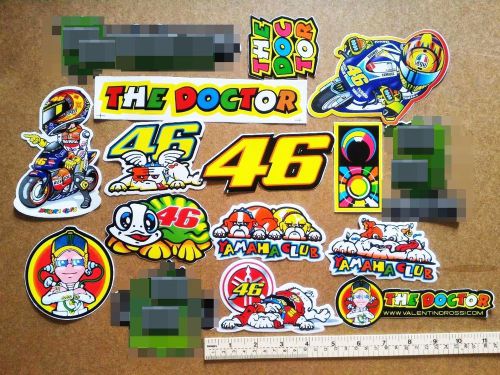 Valentino rossi the doctor moon 46 turtle motocross racing car stickers 16 pcs.
