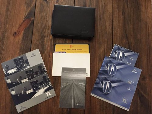 2006 acura tl owners manual with leather case and complete set of brochures