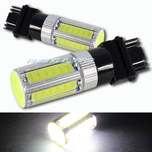 2x 3157 white led 18w 12v cob chipset parking brake turn signal brake light bulb