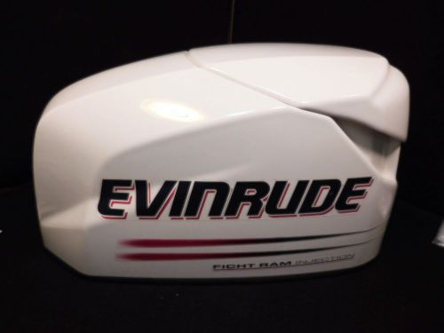 2002 2003 evinrude ficht 75 90 115 hp outboard white upper cowling top cowl hood