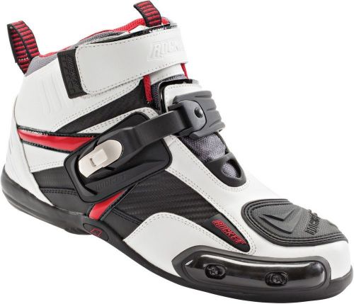 Joe rocket atomic motorcycle boot - white/red