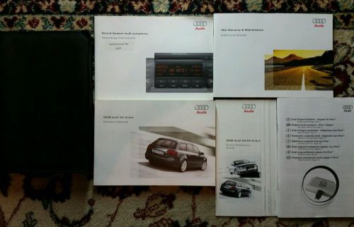 2008 audi a4 avant owners manual complete set with case
