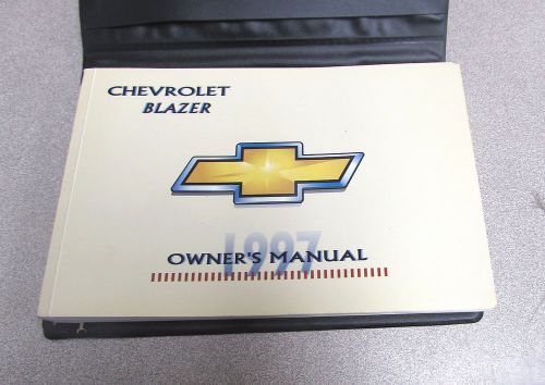1997 chevrolet chevy blazer owners owner&#039;s manual w/case