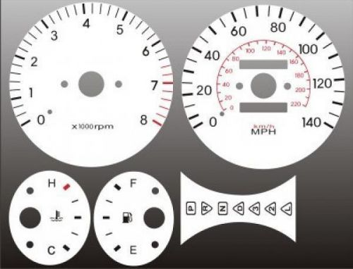 White face gauge kit fits 1999-2000 hyundai sonata dash gauge cluster 99-00