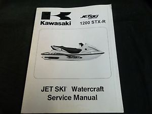 2002 kawasaki jt1200 1200 stx-r jet ski jetski oem service manual *b668