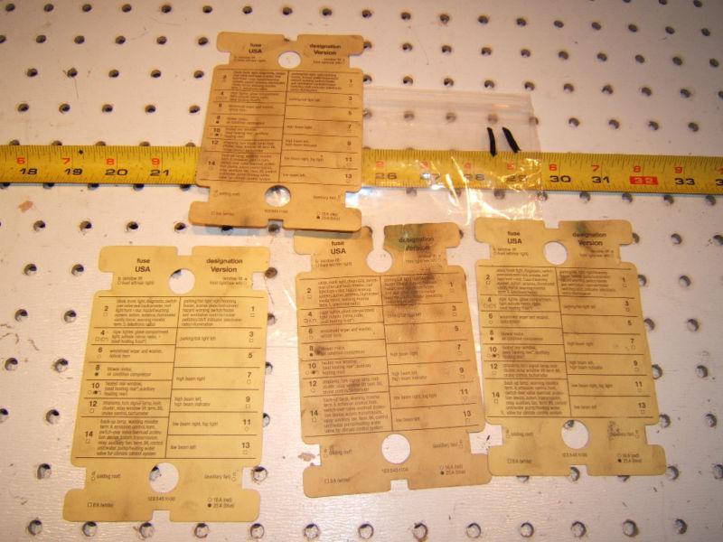 Mercedes w123 fuse desgnation 1sheet  usa version,1 sheet only  123 545 11 00