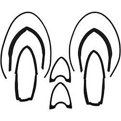 1954-1956 cadillac tail light lens &amp; body mounting to fender gasket set