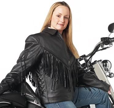 New ladies solid leather motorcycle jacket coat size xl