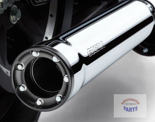 Cobra 3" slip ons with race pro tips chrome  harley davidson touring 95-16