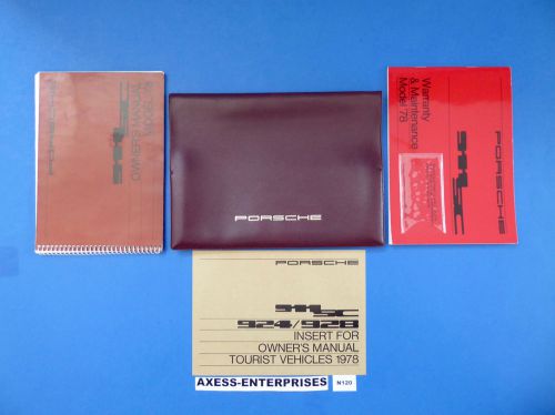 1978 porsche 911 sc coupe targa owners manuals maintenance books pouch set n120