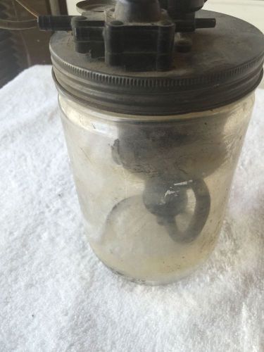 Antique * * windshield washer glass jar * * vintage car truck pump part