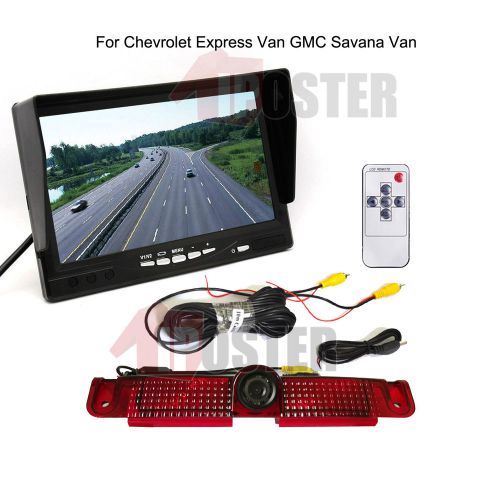 7&#034; lcd monitor+ir backup brake light camera for chevrolet express van gmc van