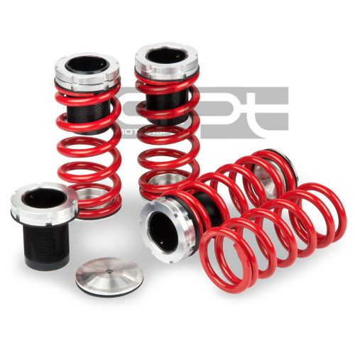 Fits s13/s14 adjustable black coilover red suspension lowering springs+scaled