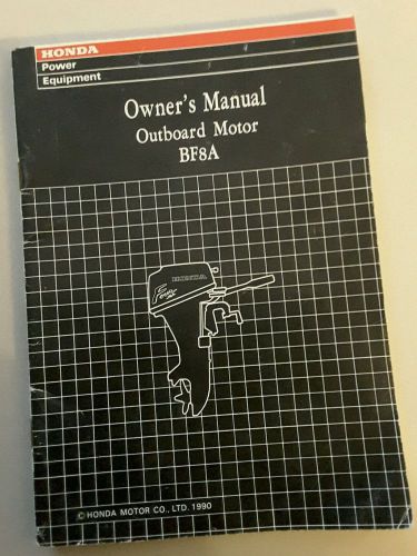 1991 honda outboard motor bf8a owners operators manual  (758)