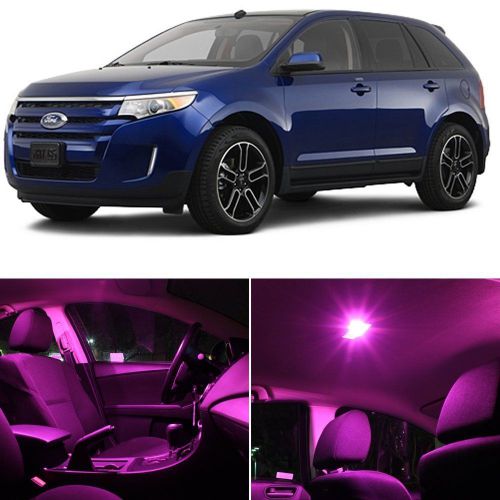 8x Pink LED Interior Map Light + License plate Package For Ford Edge 2011-2014, image 1
