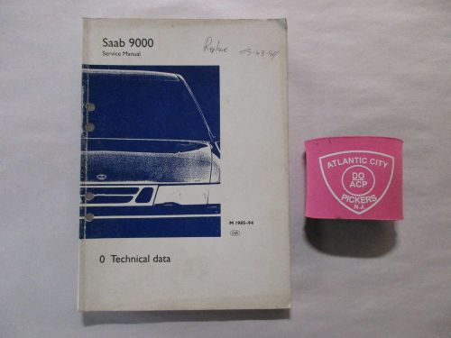 1985-1994 saab 9000 technical data service shop repair manual