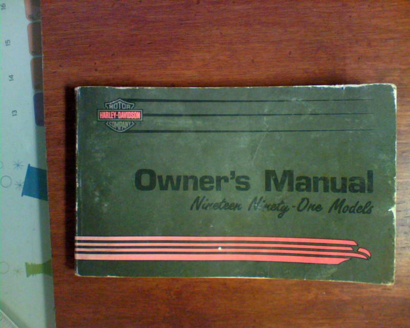 1991 harley davidson owner's manual