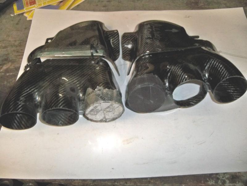 Debotech carbon fiber spindle brake ducts 3 hole two piece design nascar arca