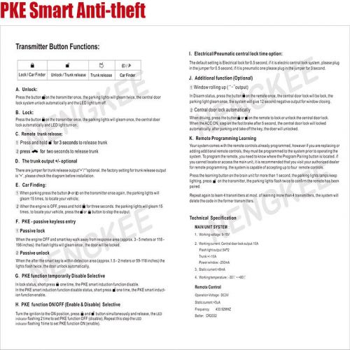 12V PKE Smart Sensing Keyless entry module Central control lock Kit Sedan SUV, US $35.88, image 2
