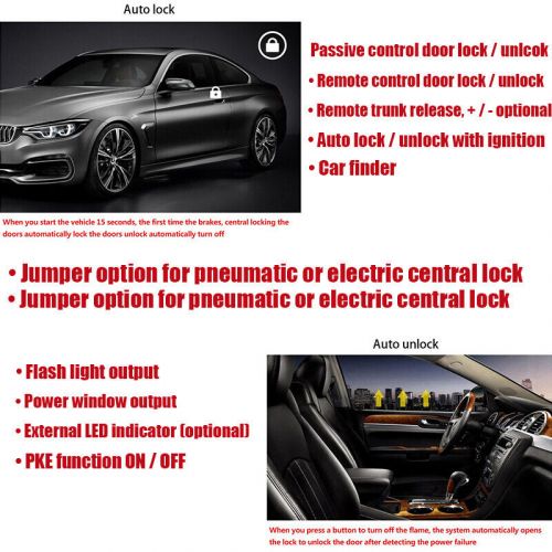 12V PKE Smart Sensing Keyless entry module Central control lock Kit Sedan SUV, US $35.88, image 7