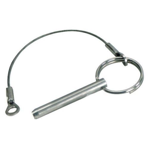 Whitecap s-1020c - 1/4" x 1" quick release pin with lanyard and tab