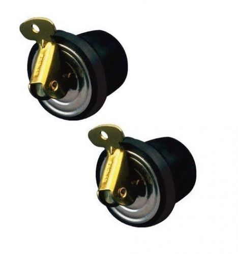 Pair 1/2" brass baitwell drain plugs boat marine