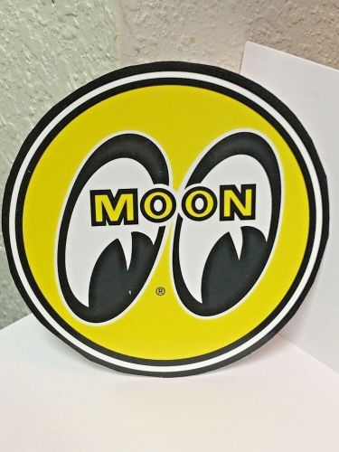 Moon, racing sticker supper cool colors! rare, 3-1/4" diameter, black &amp; yellow