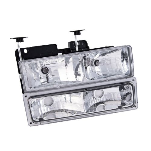 2x Fits 1994-98 Chevrolet C1500 2500 K1500 K3500 Headlights Assembly Chrome Kit, US $80.99, image 7