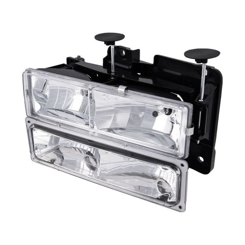 2x Fits 1994-98 Chevrolet C1500 2500 K1500 K3500 Headlights Assembly Chrome Kit, US $80.99, image 9