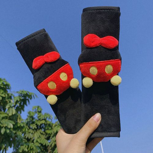 Red Cute Cartoon Car Seat Belt Shoulder Pad Soft Plush Cushion Cover, US $8.54, image 4