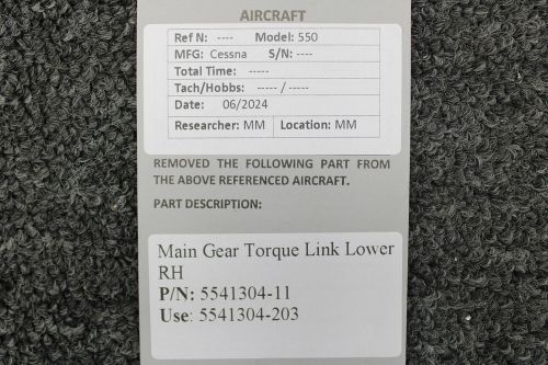 5541304-11 (use: 5541304-203) cessna 550 main gear torque link lower rh