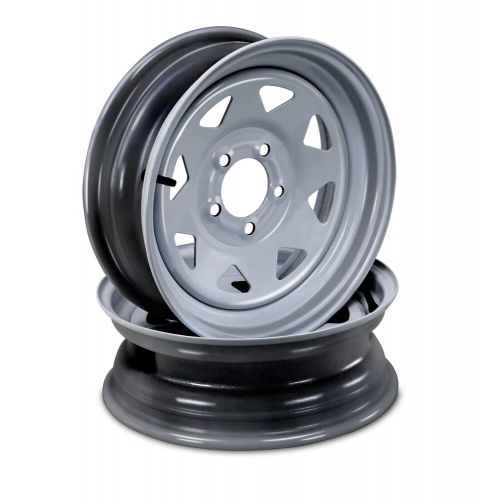 2 free country trailer tire rim st175/80d13 8-ply d 96l 5 lug x 4.5" white spoke