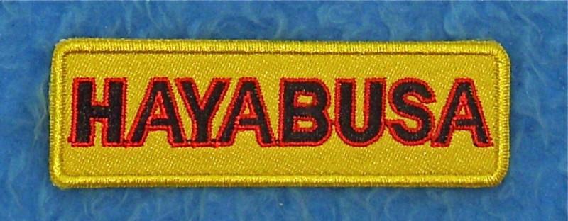 Hayabusa embroidered  sew on or iron on patch  3" x 1" hat size
