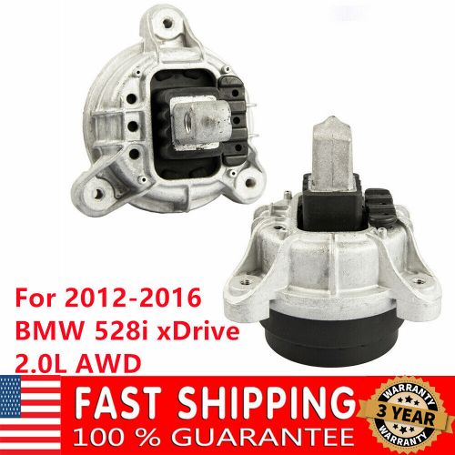 For 2012-2016 BMW 528i xDrive 2.0L AWD 2PCS Front Engine Mount Kit Left & Right, US $52.51, image 12