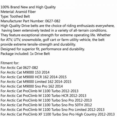 Drive Belt 0627-082 Fit Arctic Cat M9000 ProClimb M 1100 ProCross F XF\ZR 9000|, US $91.61, image 6