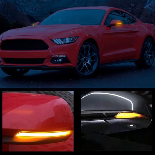 For 2015-2022 Ford Mustang LED Side Mirror Lamp Turn Signal Light Blinker Smoked, US $32.99, image 6
