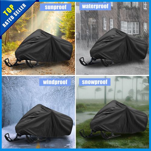 Universal trailable snowmobile cover 190t polyester fits up to 138"  pack of 1