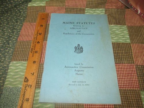 Vintage Pilot Training Manual 1950 Augusta Maine Statutes Relating Aeronautics, US $19.87, image 4