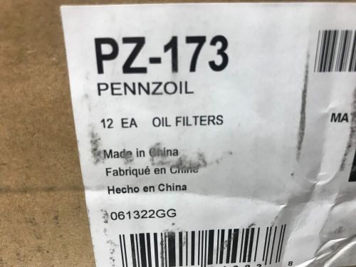 Pennzoil pz-173 regular spin-on oil filter - lot of 12