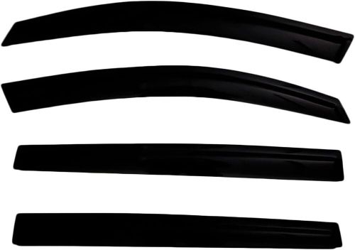 Tape-on side window visor deflectors for subaru ascent. smoke tinted rain guards