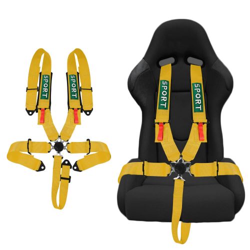 5 Point Racing Harness Camlock Quick Release Safety Seat Belt UTV ATV Black/Red, US $59.99, image 12