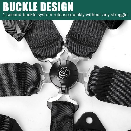 5 Point Racing Harness Camlock Quick Release Safety Seat Belt UTV ATV Black/Red, US $59.99, image 15
