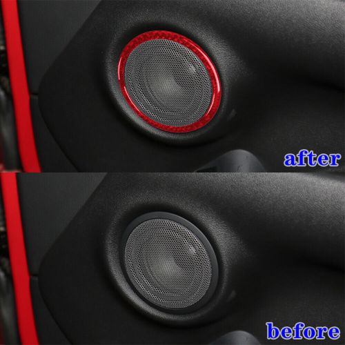6X Red Carbon Fiber Interior Door Speaker Trim For Toyota Supra A90 2019-22-, US $, image 10