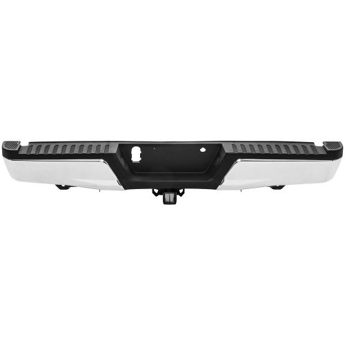 FOR 15-20 Ford F-150 W/ Tow Hitch W/O Park Holes Chrome Rear Bumper Assembly, US $200.00, image 7