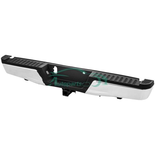 FOR 15-20 Ford F-150 W/ Tow Hitch W/O Park Holes Chrome Rear Bumper Assembly, US $200.00, image 16