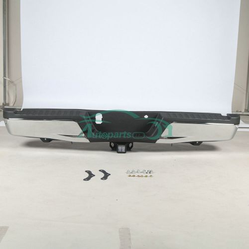 FOR 15-20 Ford F-150 W/ Tow Hitch W/O Park Holes Chrome Rear Bumper Assembly, US $200.00, image 19