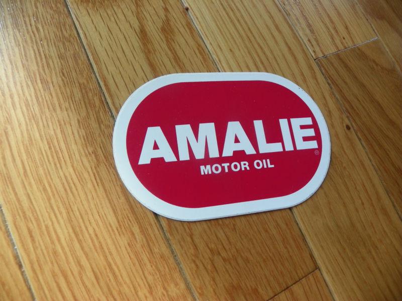 Amalie motor oil vintage sticker red oval
