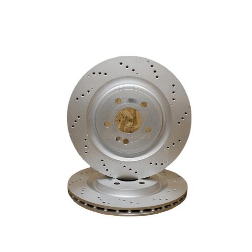 FITS MERCEDES A45 S CLA 45S GLA 45S DRILLED PERFORATED REAR BRAKE DISCS PAIR, US $, image 2