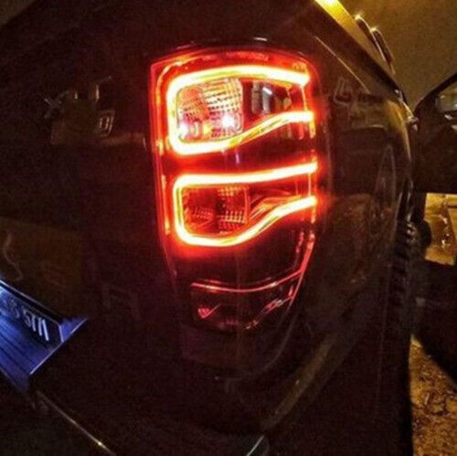 Led taillight assembly smoked housing+red/amber light for ford ranger 2012-2021