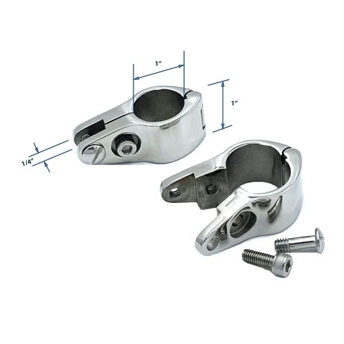 Boat Bimini Top 25mm Hinged Jaw Slide rail mount Stainless Steel Hardware 2 pcs, US $22.00, image 2